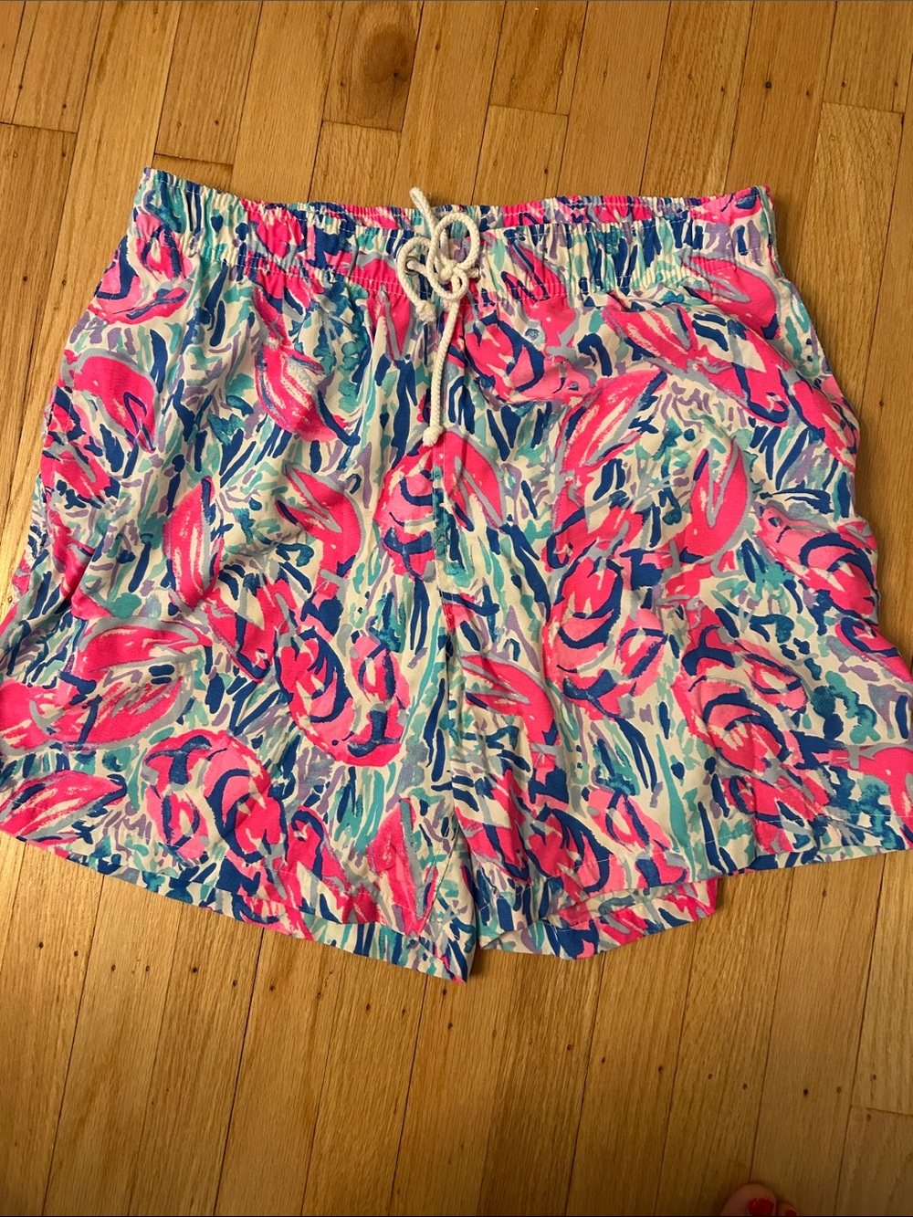 Men’s capri trunk swimsuit, lobster print L